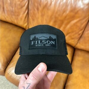 Filson Black Logo Cap